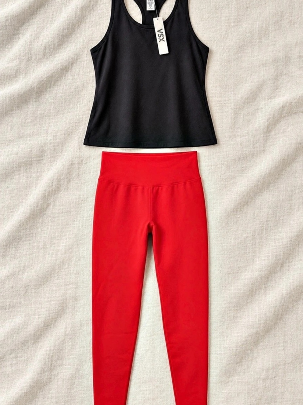 Victoria’s Secret black and red activewear set size L